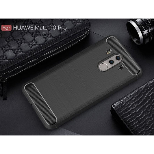 Coque pour Huawei Mate 10 Pro, Techsuit, Carbone, Noire