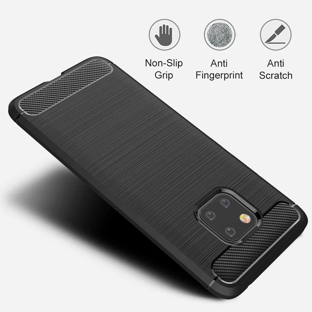 Case for Huawei Mate 20 Pro, Techsuit, Carbon, Black