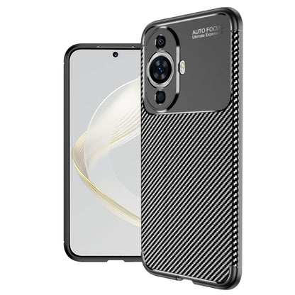 Coque pour Huawei nova 12s / nova 11, Techsuit, Fibre de carbone, Noire