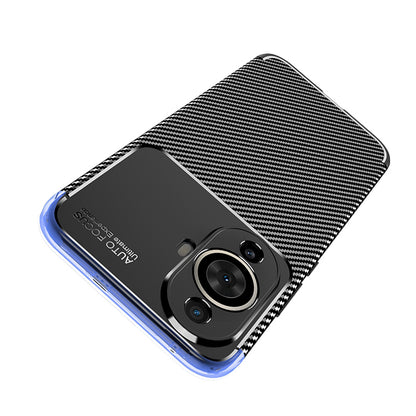 Coque pour Huawei nova 12s / nova 11, Techsuit, Fibre de carbone, Noire