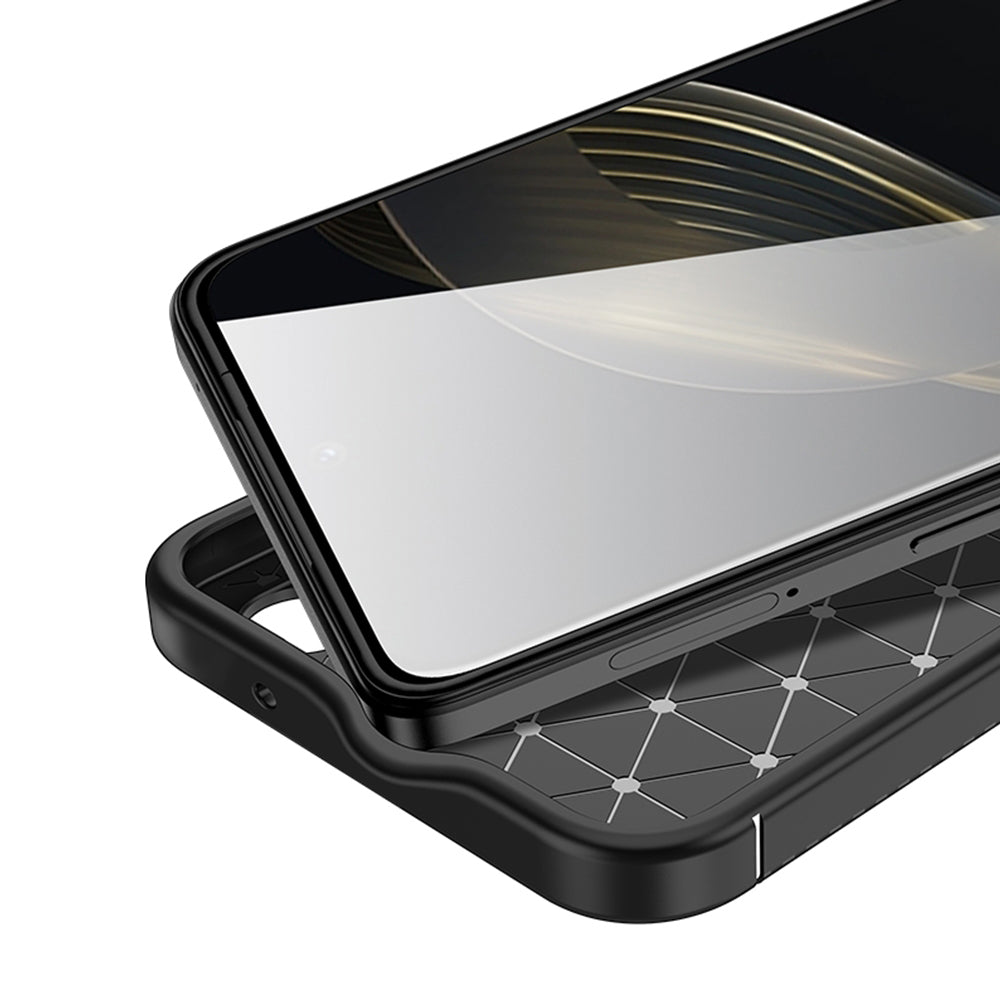 Coque pour Huawei nova 12s / nova 11, Techsuit, Fibre de carbone, Noire