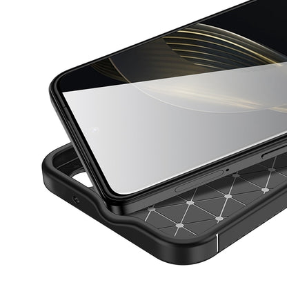 Coque pour Huawei nova 12s / nova 11, Techsuit, Fibre de carbone, Noire