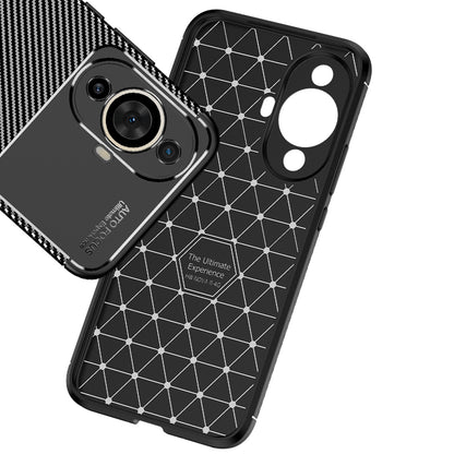 Coque pour Huawei nova 12s / nova 11, Techsuit, Fibre de carbone, Noire