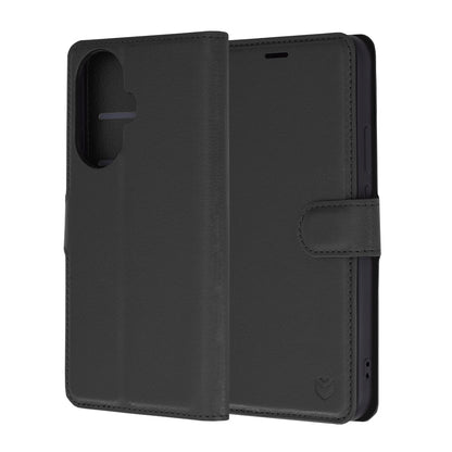 Case for Huawei nova 12s / nova 11, Techsuit, Leather Folio, Black