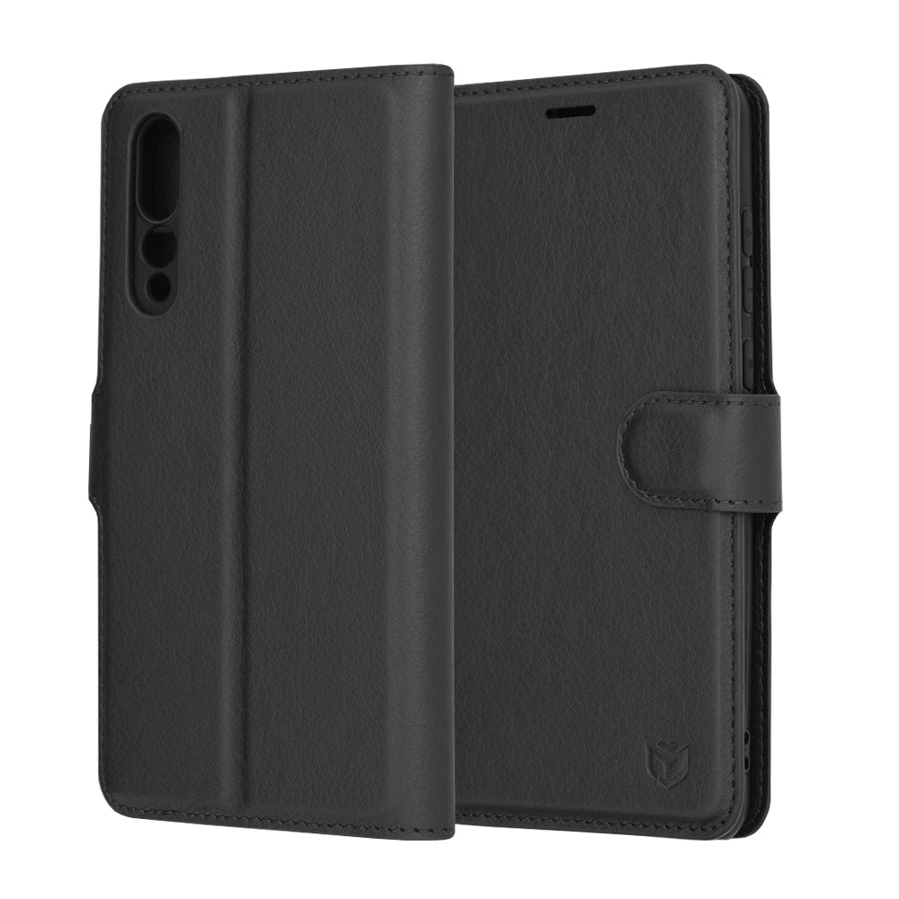 Case for Huawei P20 Pro, Techsuit, Leather Folio, Black