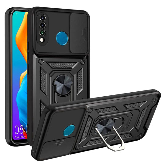 Coque pour Huawei P30 lite New Edition / P30 lite, Techsuit, CamShield, Noire