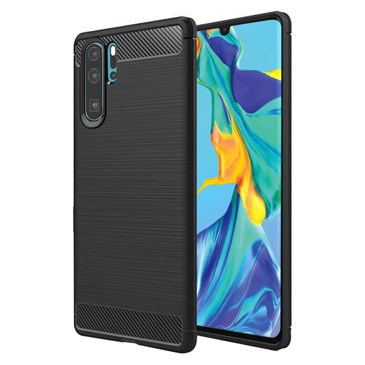Coque pour Huawei P30 Pro New Edition / P30 Pro, Techsuit, Carbone, Noire