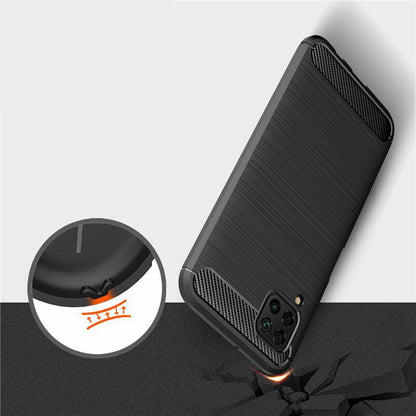 Coque pour Huawei P40 lite 4G, Techsuit, Carbone, Noire