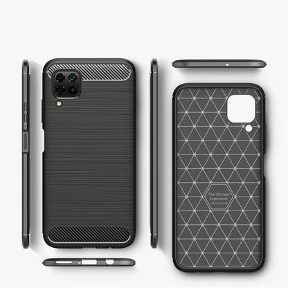 Coque pour Huawei P40 lite 4G, Techsuit, Carbone, Noire