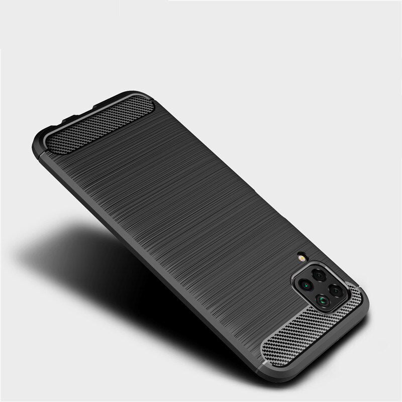 Coque pour Huawei P40 lite 4G, Techsuit, Carbone, Noire