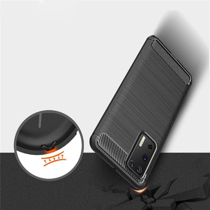Coque pour Huawei P40 Pro, Techsuit, Carbone, Noire
