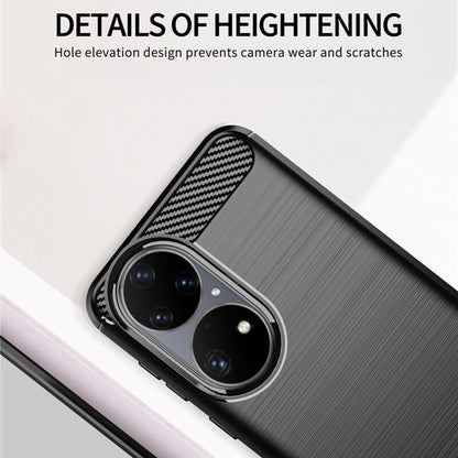 Coque pour Huawei P50 Pro, Techsuit, Carbone, Noire