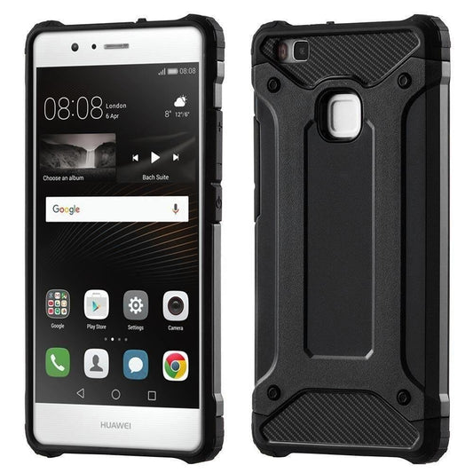 Coque pour Huawei P9 lite (2016), Techsuit, Hybrid Armor, Noire