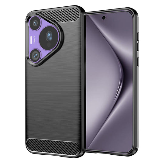 Coque pour Huawei Pura 70 Pro, Techsuit, Carbone, Noire