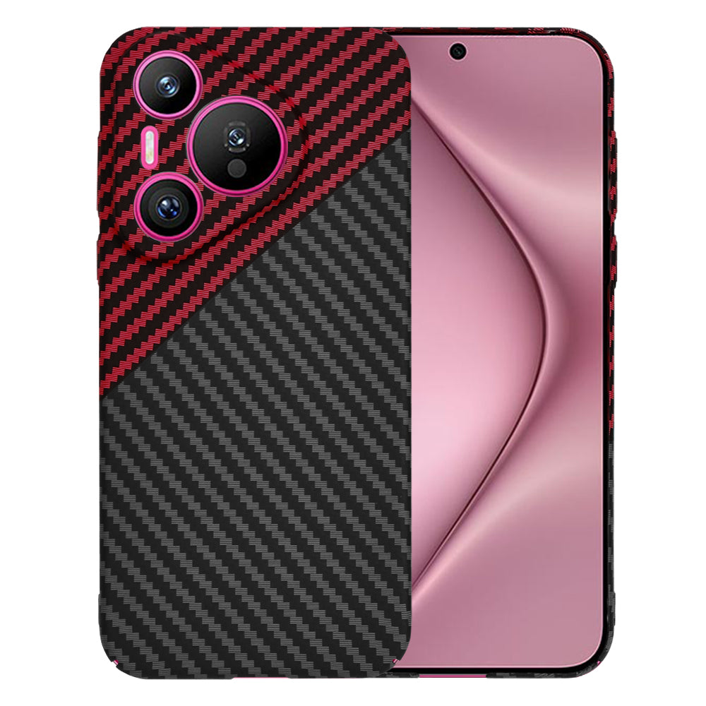 Coque pour Huawei Pura 70, Techsuit, Carbonite FiberShell, Noir Rouge