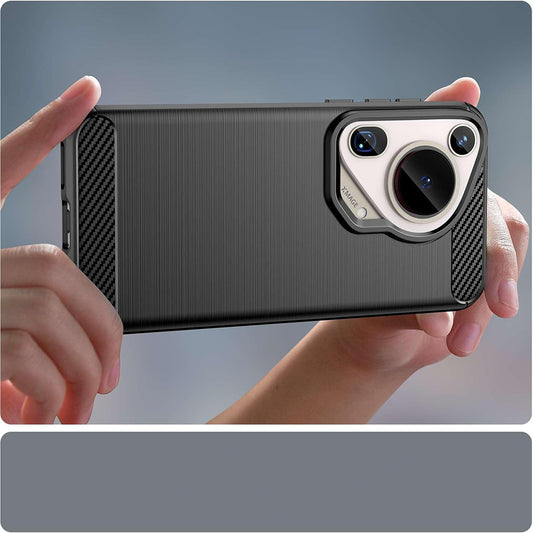 Coque pour Huawei Pura 70 Ultra, Techsuit, Carbone, Noire