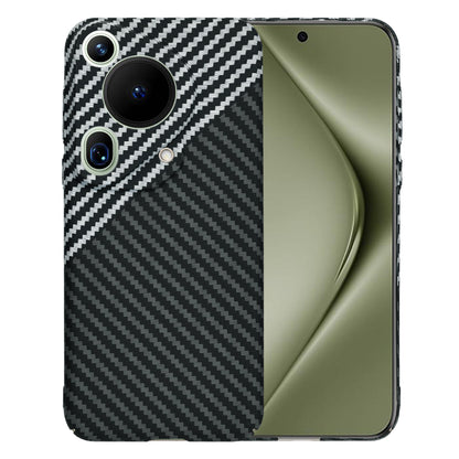 Coque pour Huawei Pura 70 Ultra, Techsuit, Carbonite FiberShell, Noir Gris