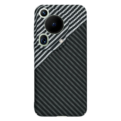 Coque pour Huawei Pura 70 Ultra, Techsuit, Carbonite FiberShell, Noir Gris
