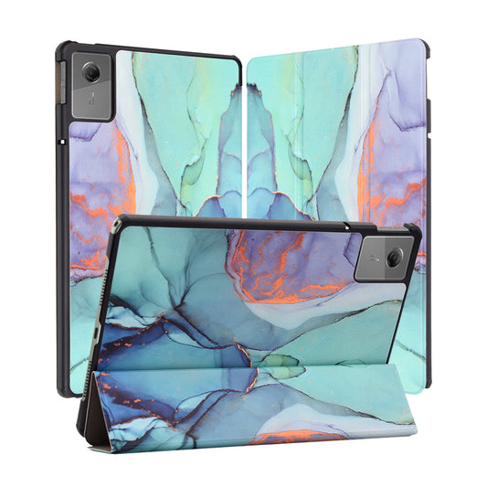 Housse pour Lenovo Idea Tab 11, Techsuit, FoldPro Green Time, Multicolore