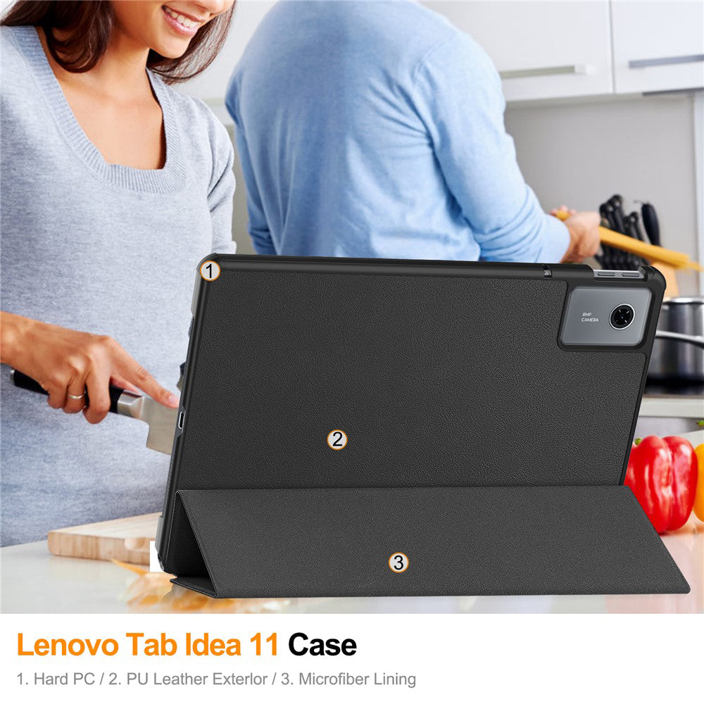 Housse pour Lenovo Idea Tab 11, Techsuit, FoldPro, Noire