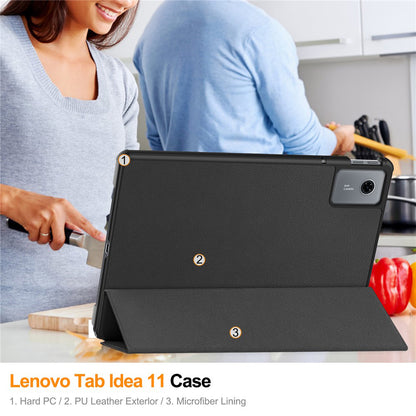 Housse pour Lenovo Idea Tab 11, Techsuit, FoldPro, Noire