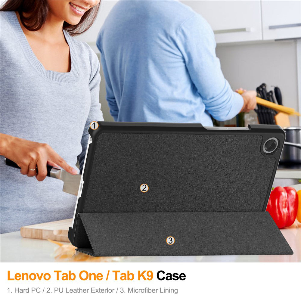 Étui pour Lenovo Tab K9, Techsuit, FoldPro, Noir