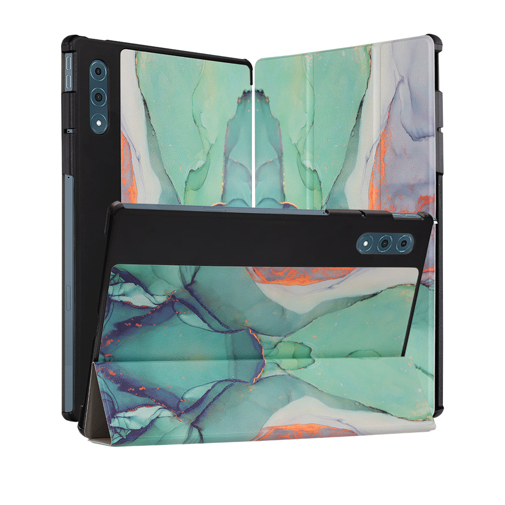 Housse pour Lenovo Yoga Tab Plus, Techsuit, FoldPro Green Time, Multicolore