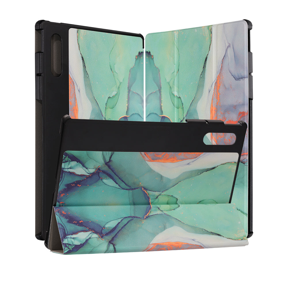 Housse pour Lenovo Yoga Tab Plus, Techsuit, FoldPro Green Time, Multicolore