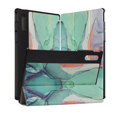 Housse pour Lenovo Yoga Tab Plus, Techsuit, FoldPro Green Time, Multicolore
