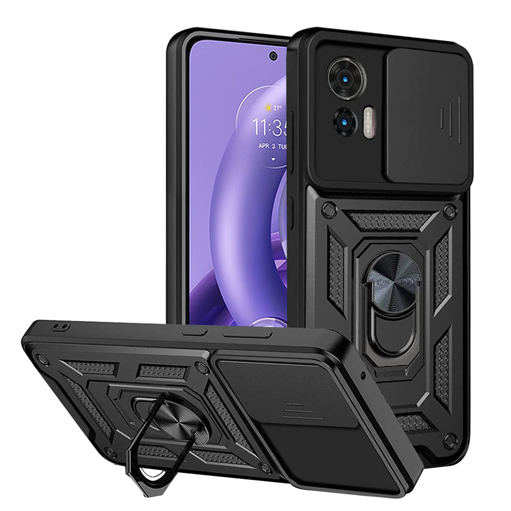 Case for Motorola Edge 30 Neo, Techsuit, CamShield, Black