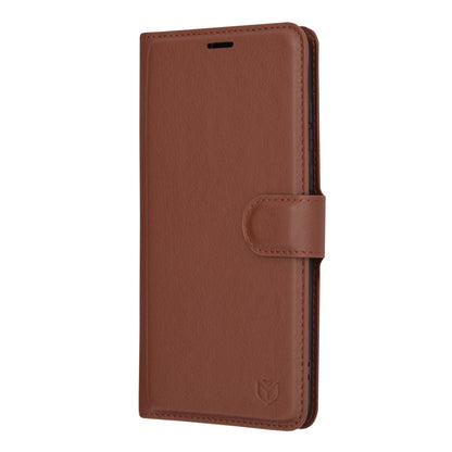 Coque pour Motorola Edge 30 Neo, Techsuit, Leather Folio, Marron