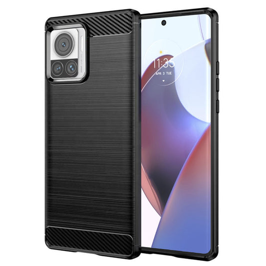 Coque pour Motorola Edge 30 Ultra, Techsuit, Carbone, Noire