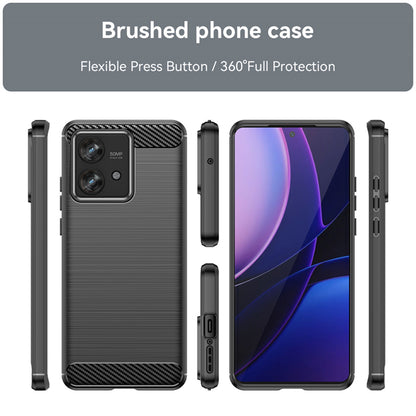 Coque pour Motorola Edge 40 Neo, Techsuit, Carbone, Noire