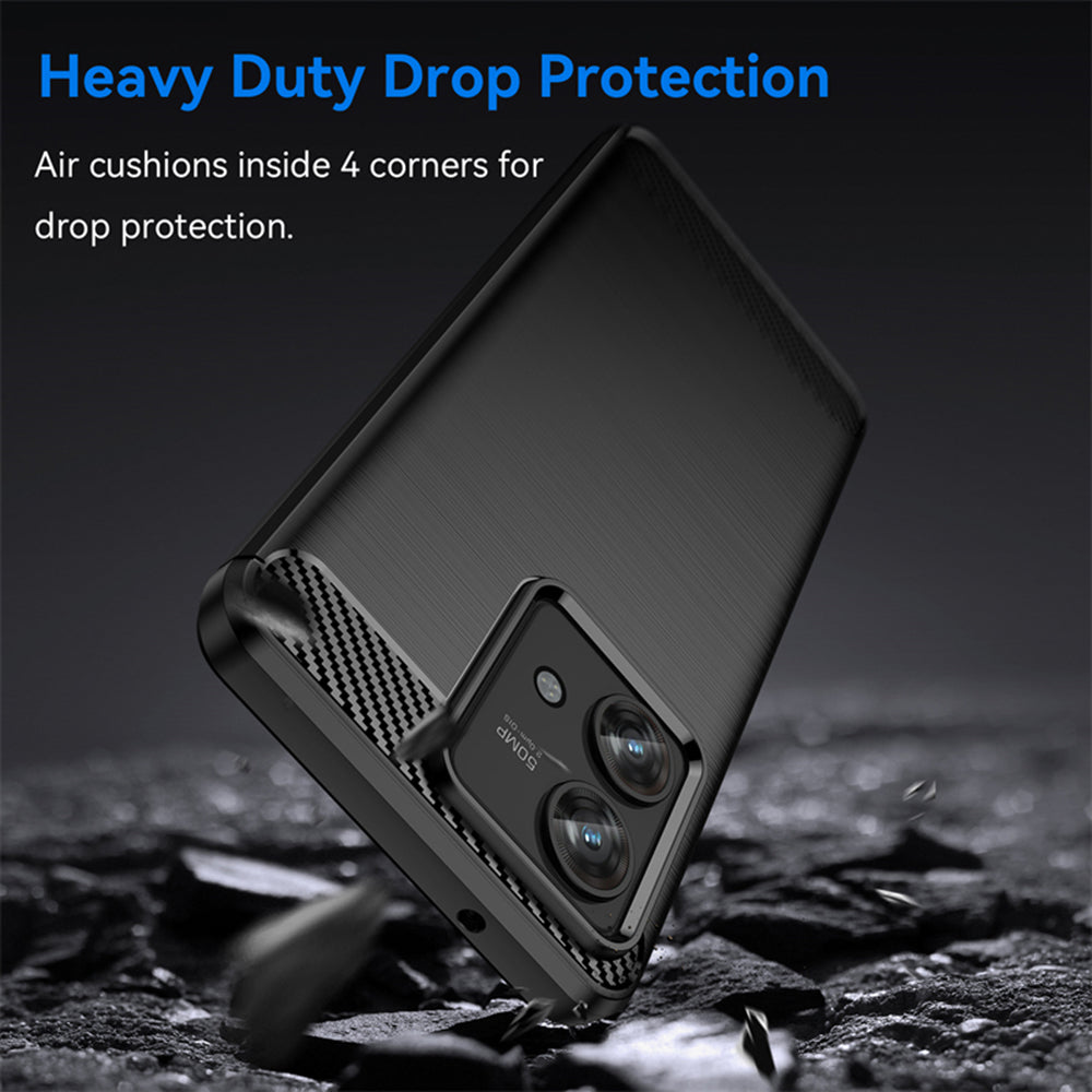 Coque pour Motorola Edge 40 Neo, Techsuit, Carbone, Noire