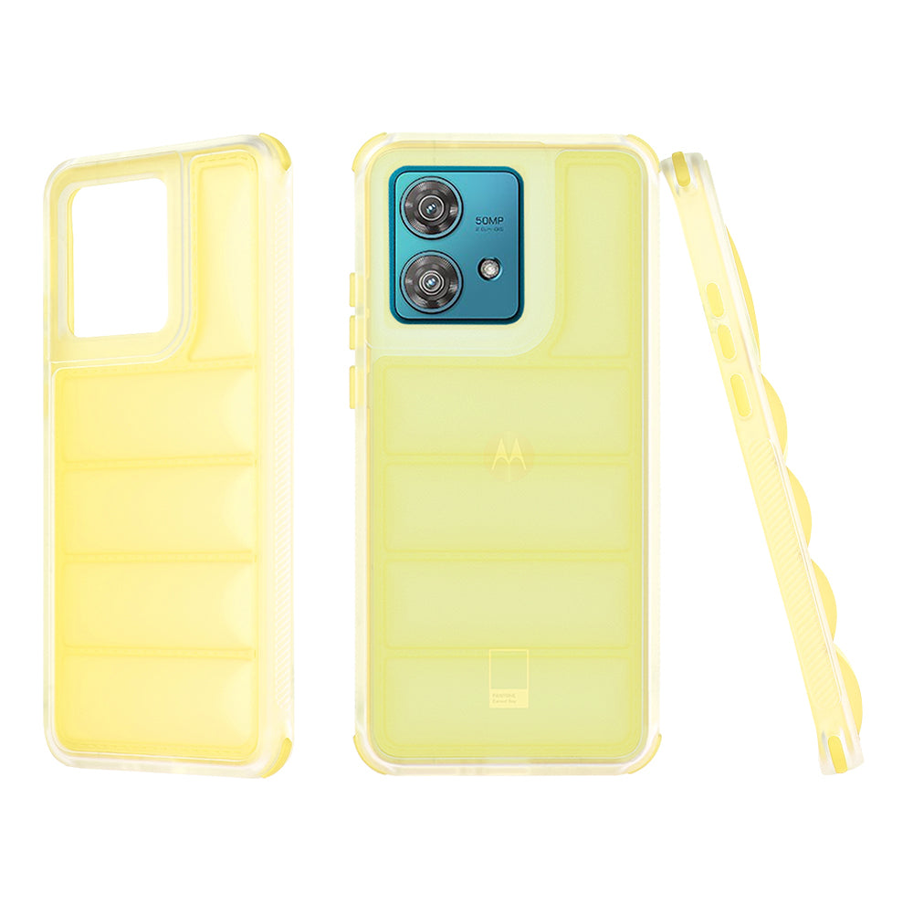Case for Motorola Edge 40 Neo, Techsuit, Wave Shield, Yellow