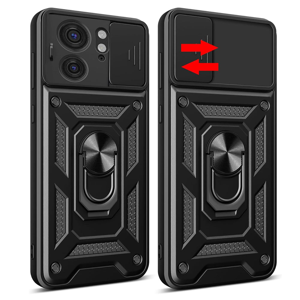 Coque pour Motorola Edge 40, Techsuit, CamShield, Noire