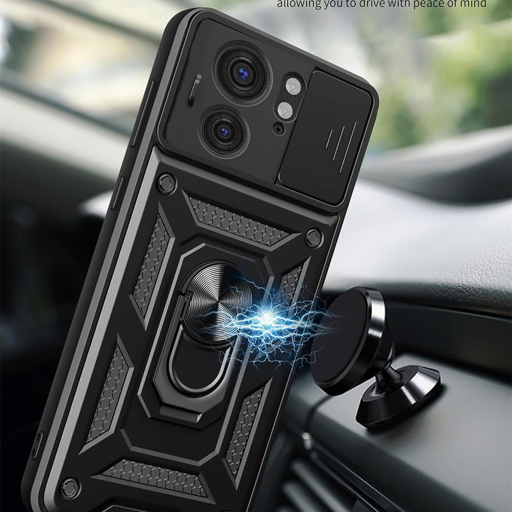 Coque pour Motorola Edge 40, Techsuit, CamShield, Noire