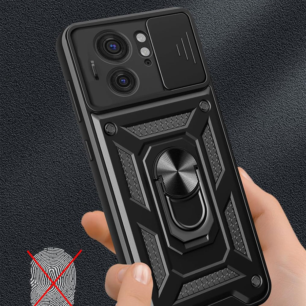 Coque pour Motorola Edge 40, Techsuit, CamShield, Noire