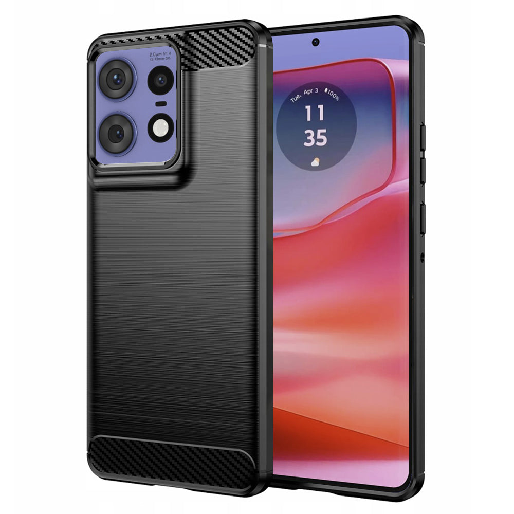 Coque pour Motorola Edge 50 Pro, Techsuit, Carbone, Noire