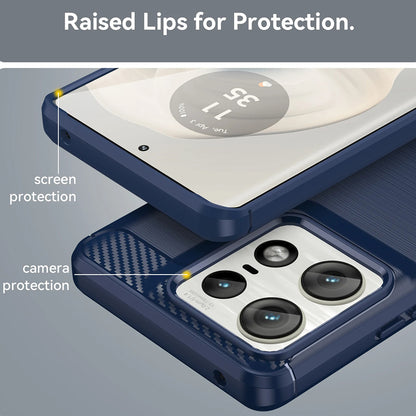 Coque pour Motorola Edge 50 Pro, Techsuit, Carbone, Noire