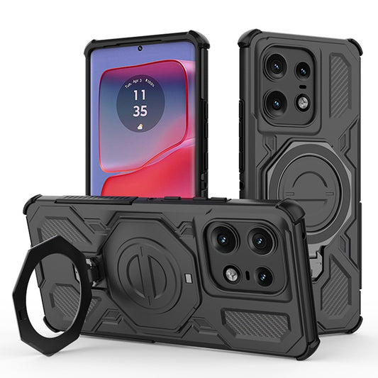 Coque pour Motorola Edge 50 Pro, Techsuit, Carbon Shield Pro, Noire
