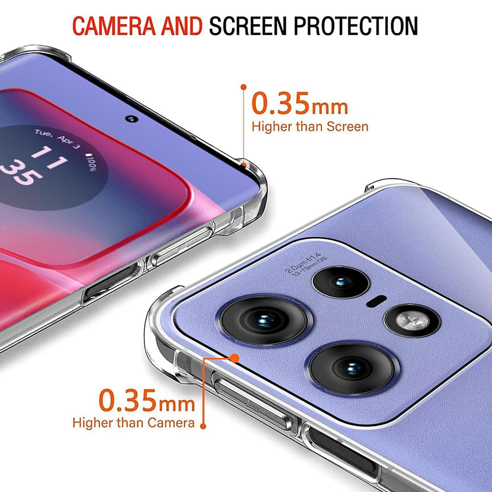 Case for Motorola Edge 50 Pro, Techsuit, Shockproof Clear, Transparent