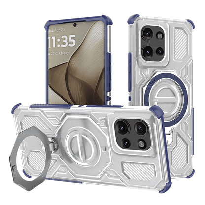 Coque pour Motorola Edge 50, Techsuit, Carbon Shield Pro, Bleue