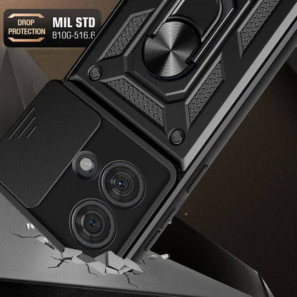 Coque pour Motorola Edge 50 Ultra, Techsuit, CamShield, Noire