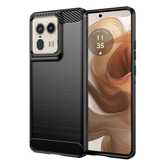Coque pour Motorola Edge 50 Ultra, Techsuit, Carbone, Noire