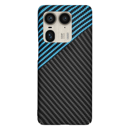 Case for Motorola Edge 50 Ultra, Techsuit, Carbonite FiberShell, Black Blue