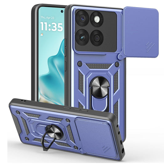 Coque pour Motorola Edge 60 Fusion / Edge 60, Techsuit, CamShield, Bleue