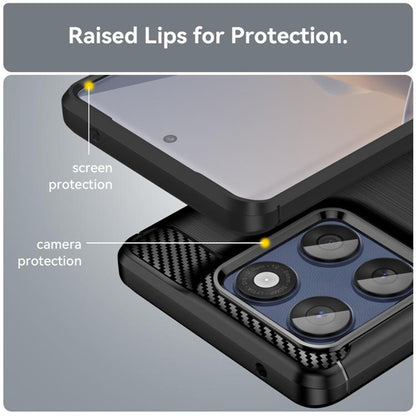 Coque pour Motorola Edge 60 Pro, Techsuit, Carbone, Noire