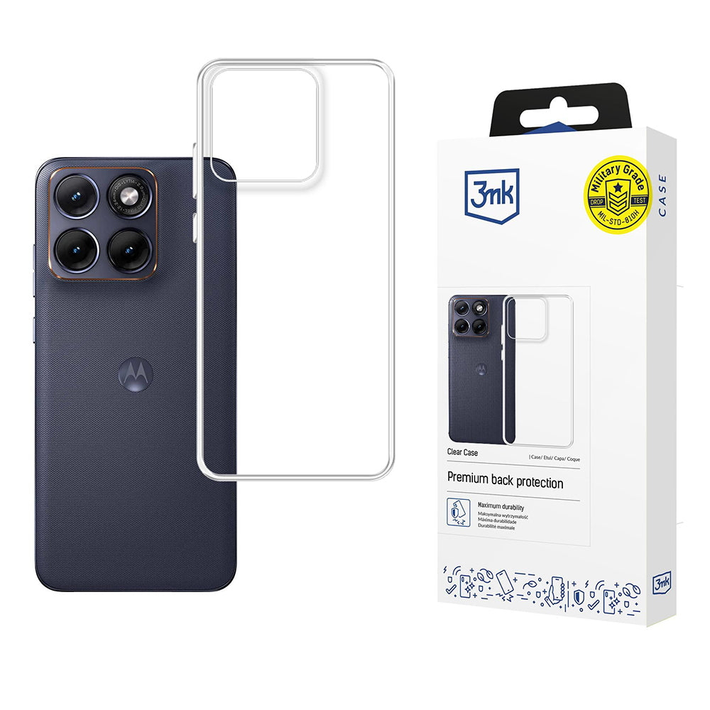Coque pour Motorola Edge 70 Fusion, 3MK, Claire, Transparente