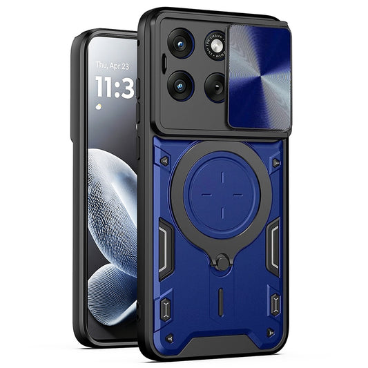 Étui pour Motorola Edge 70 Fusion, Techsuit, CamGuard Pro, Bleu